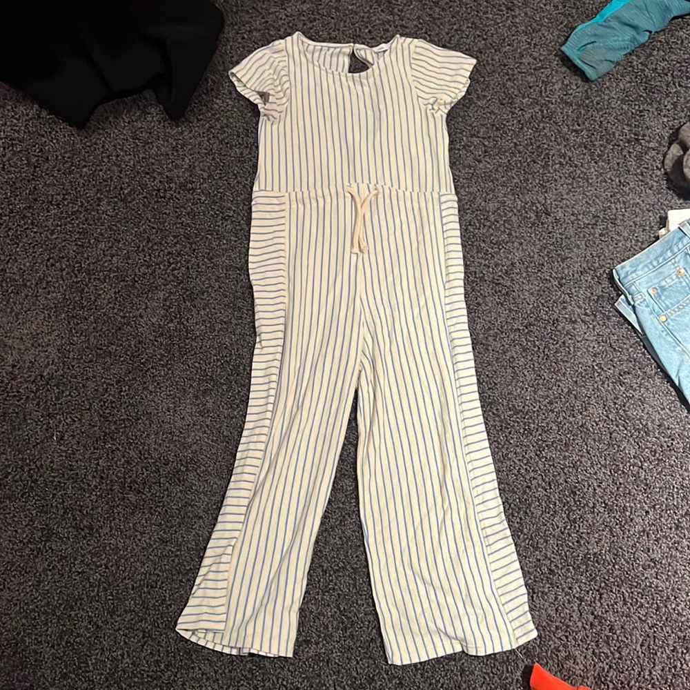 ZARA kids size 10 summer blue and white striped jumper